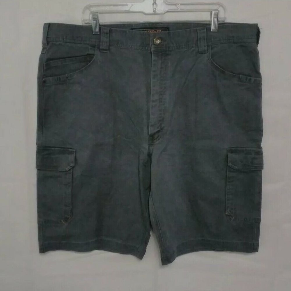 Walls Carpenter Cargo Shorts Heavy Canvas Gray Mens Size 40